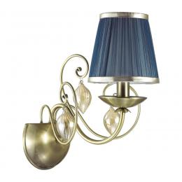 Odeon light 3921/1W CLASSIC ODL18 568 бронза/ткань/стекло Бра IP20 E14 40W 220V NIAGARA 